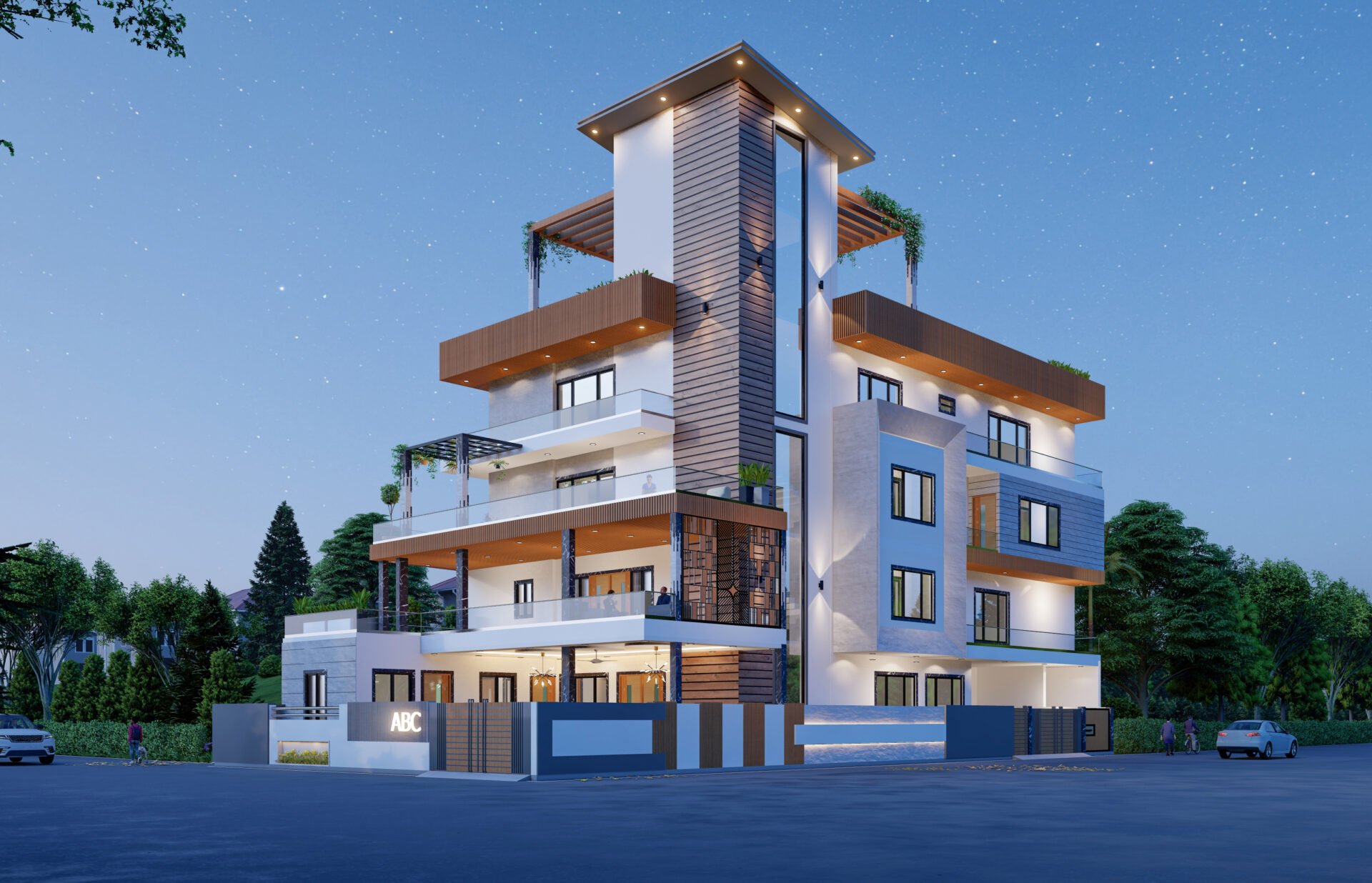 The Modern Oasis Bungalow in Om Shanti Nagar