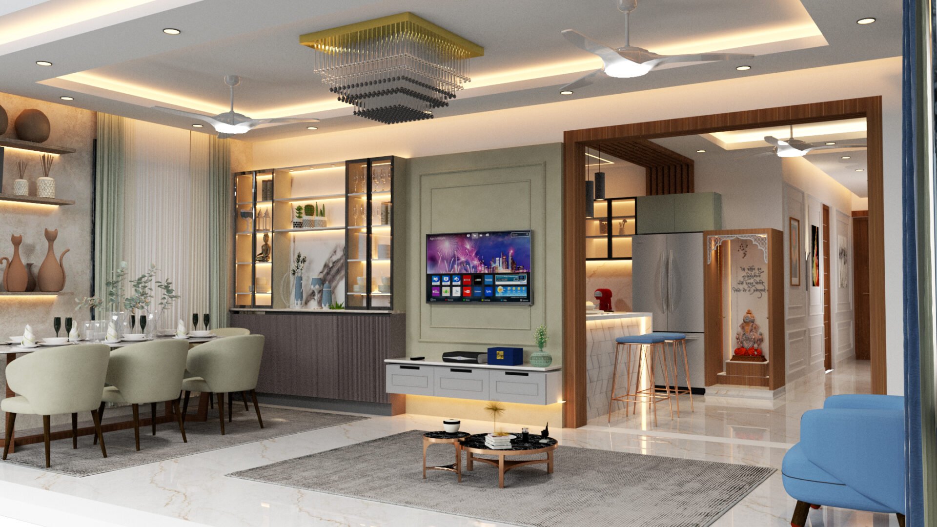 Modern Classical Drawing Room Transformation